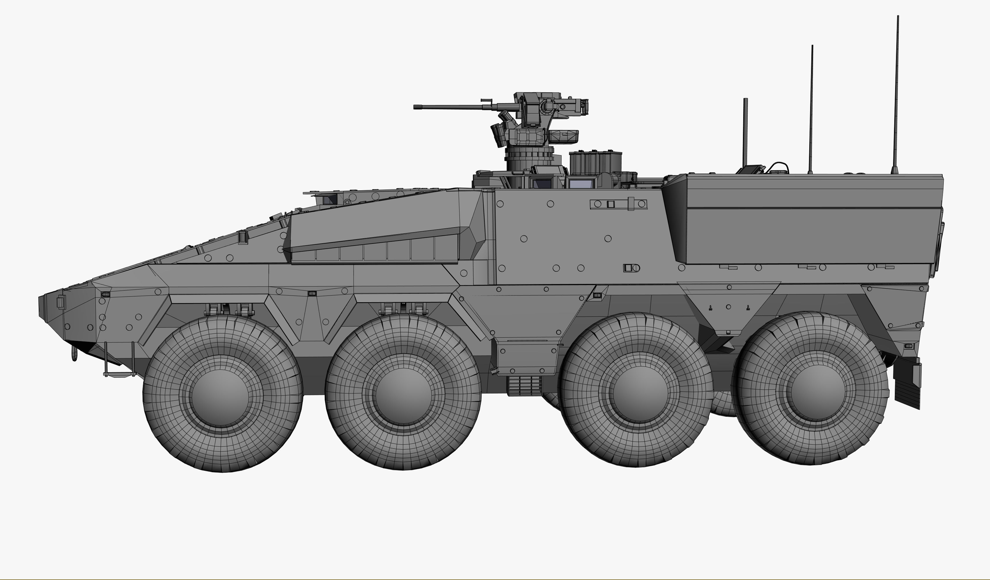 Boxer GTK A2 Game Model Low-poly 3D model_9