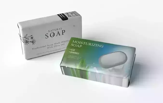 Soap Bar Packaging Low-poly 3D model