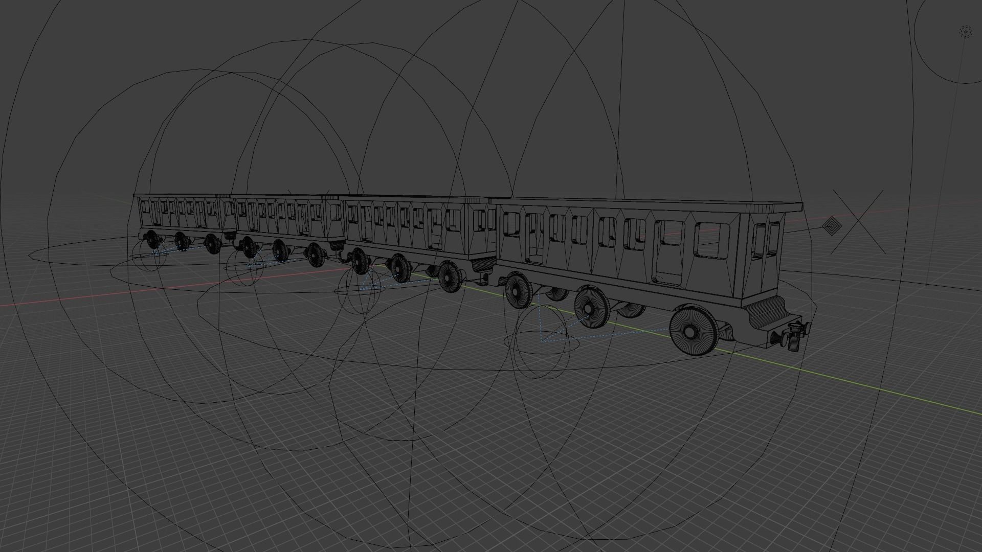 WOODEN LARGE TRAIN CARRIAGE TOYS - RogueFilmProductions Low-poly 3D model_12