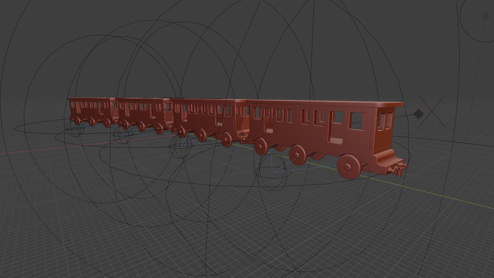 WOODEN LARGE TRAIN CARRIAGE TOYS - RogueFilmProductions Low-poly 3D model_11