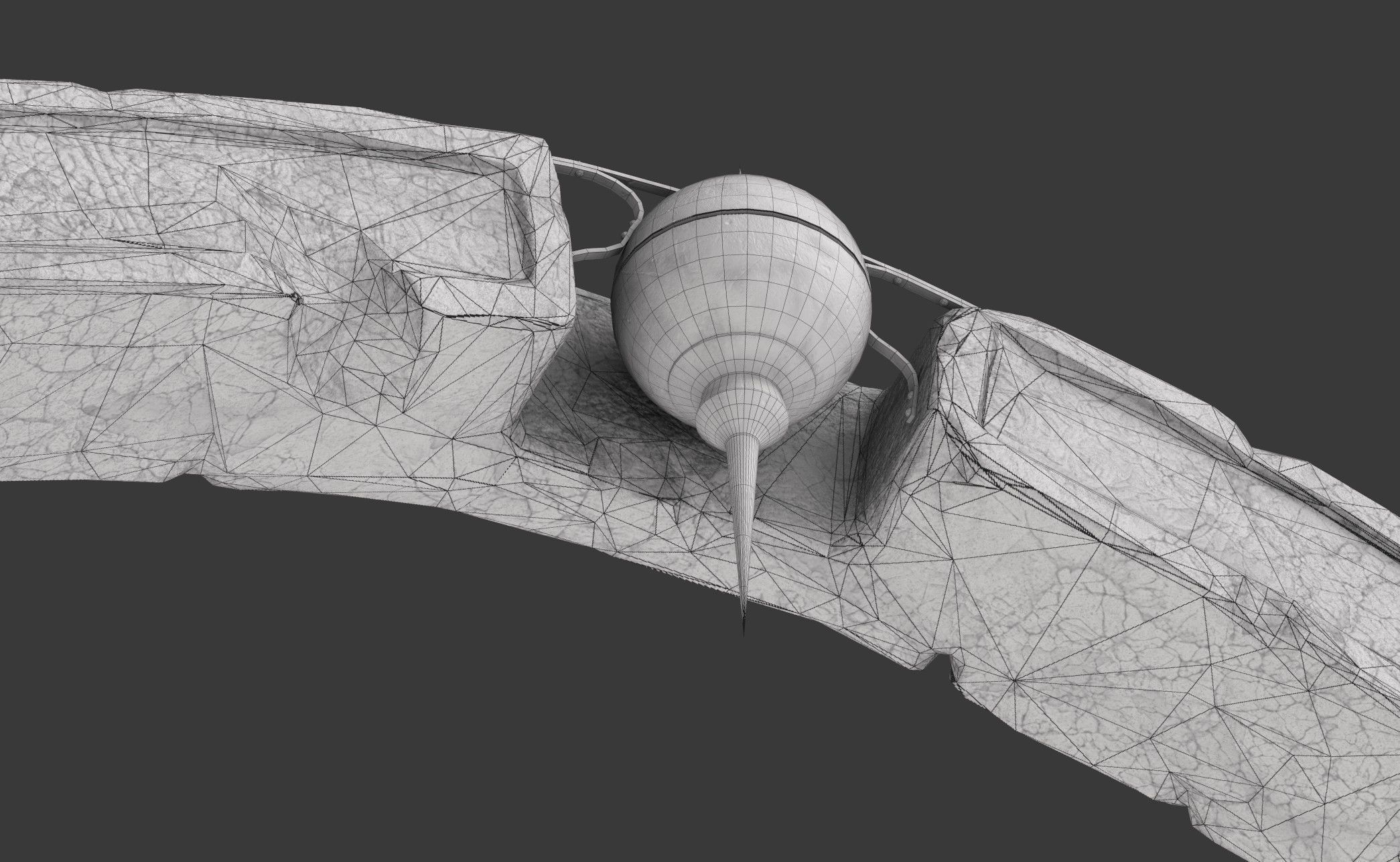 BlackStone Arch with Ornaments Low-poly 3D model_15