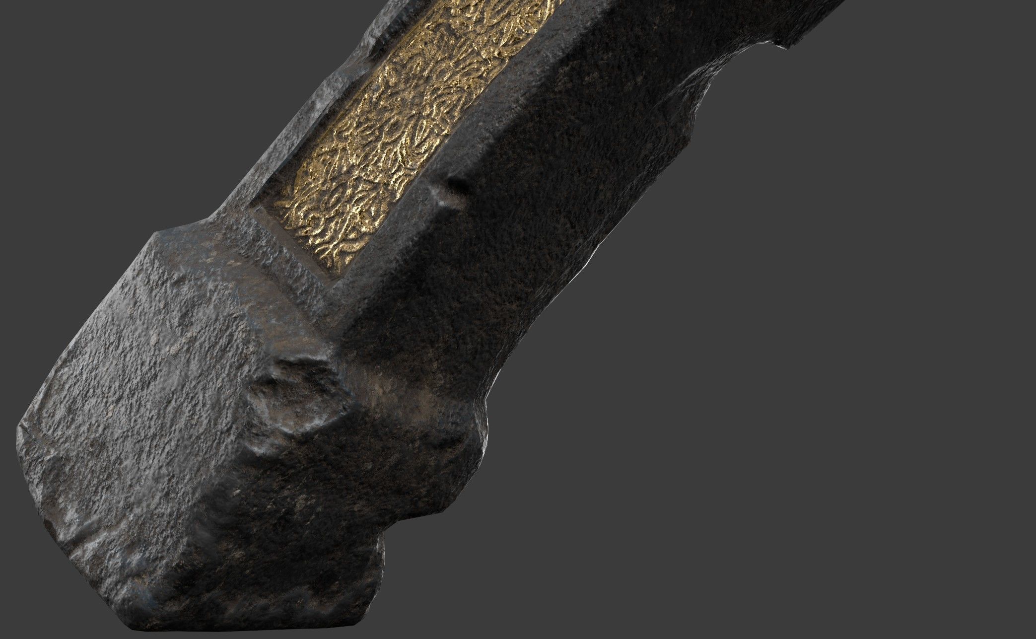 BlackStone Arch with Ornaments Low-poly 3D model_6