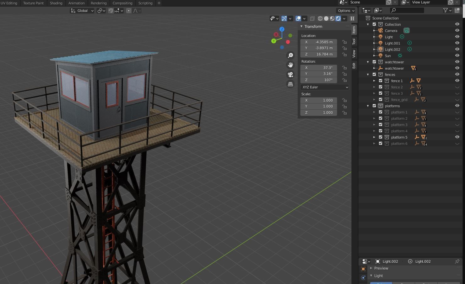 Watchtower set 01 3D model_18