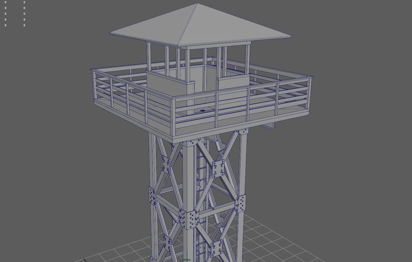 Watchtower set 01 3D model_13