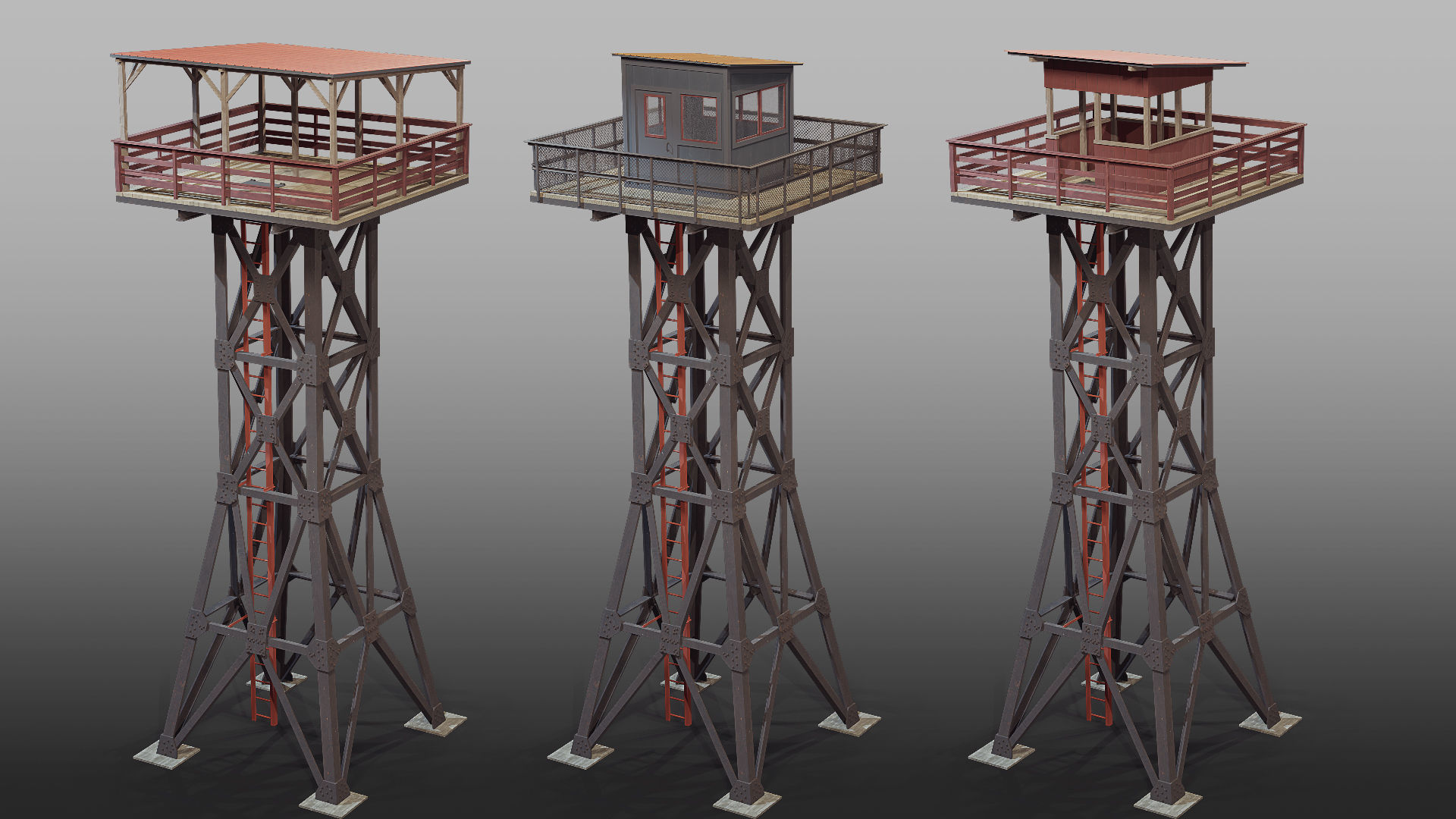 Watchtower set 01 3D model_4