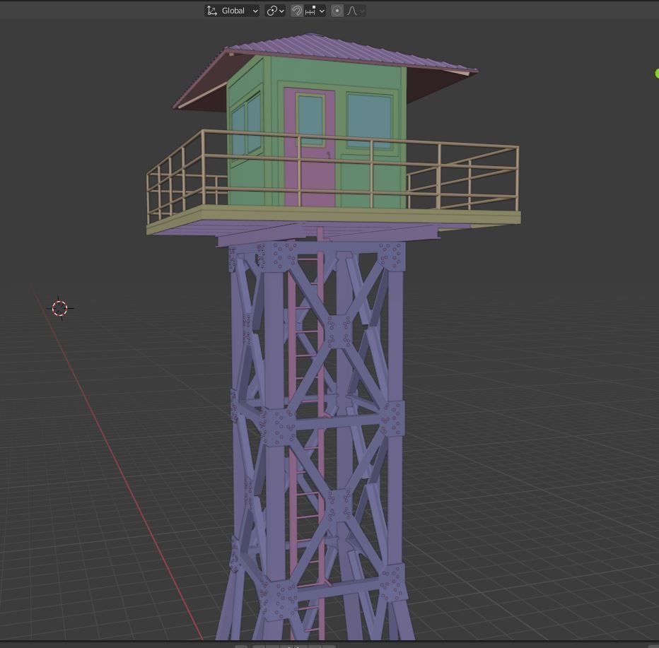 Watchtower set 01 3D model_19