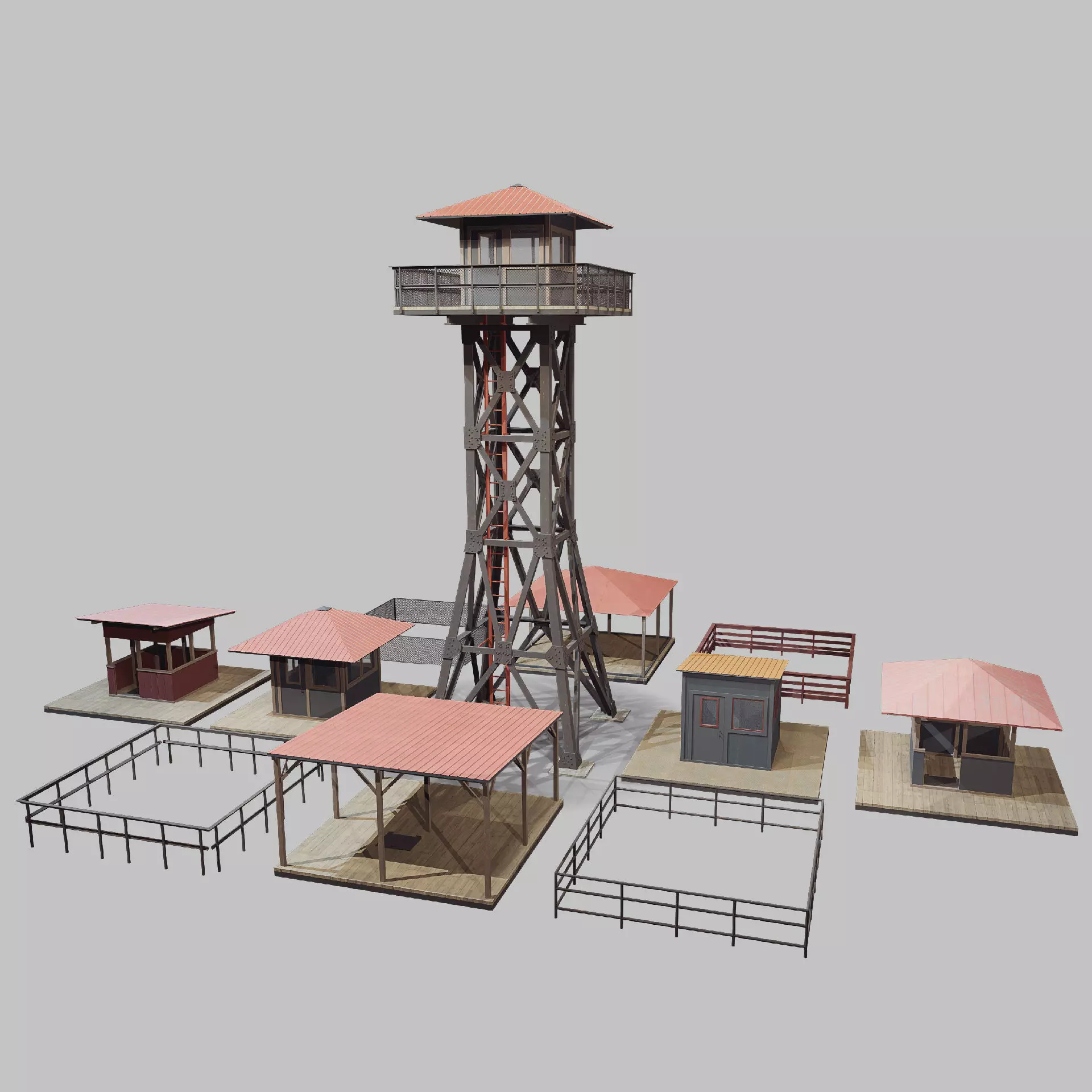 Watchtower set 01 3D model_0
