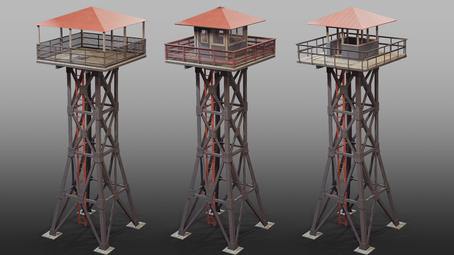 Watchtower set 01 3D model_3
