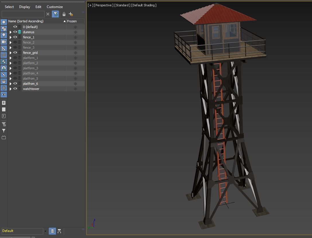 Watchtower set 01 3D model_15