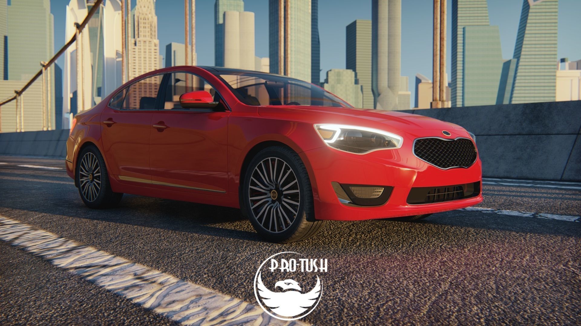 Kia Cadenza 2014  High  Quality Exterior 3D Model  3D model_6