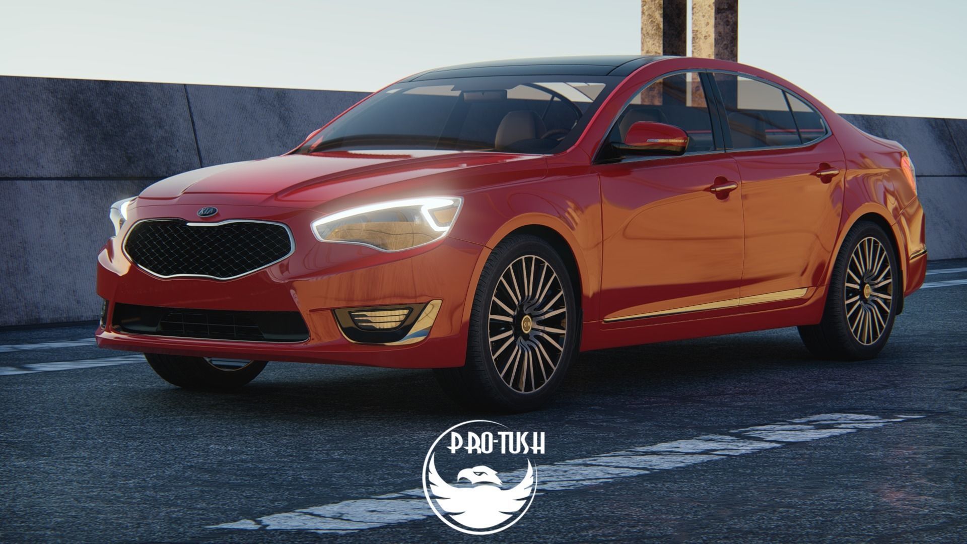 Kia Cadenza 2014  High  Quality Exterior 3D Model  3D model_15