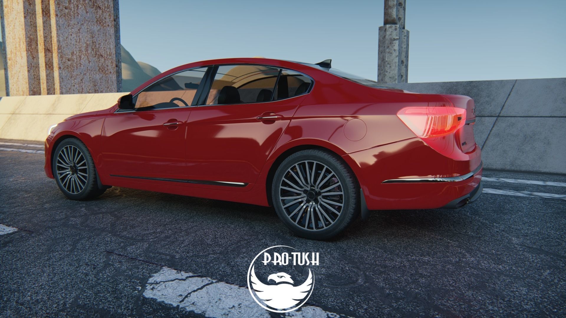Kia Cadenza 2014  High  Quality Exterior 3D Model  3D model_7