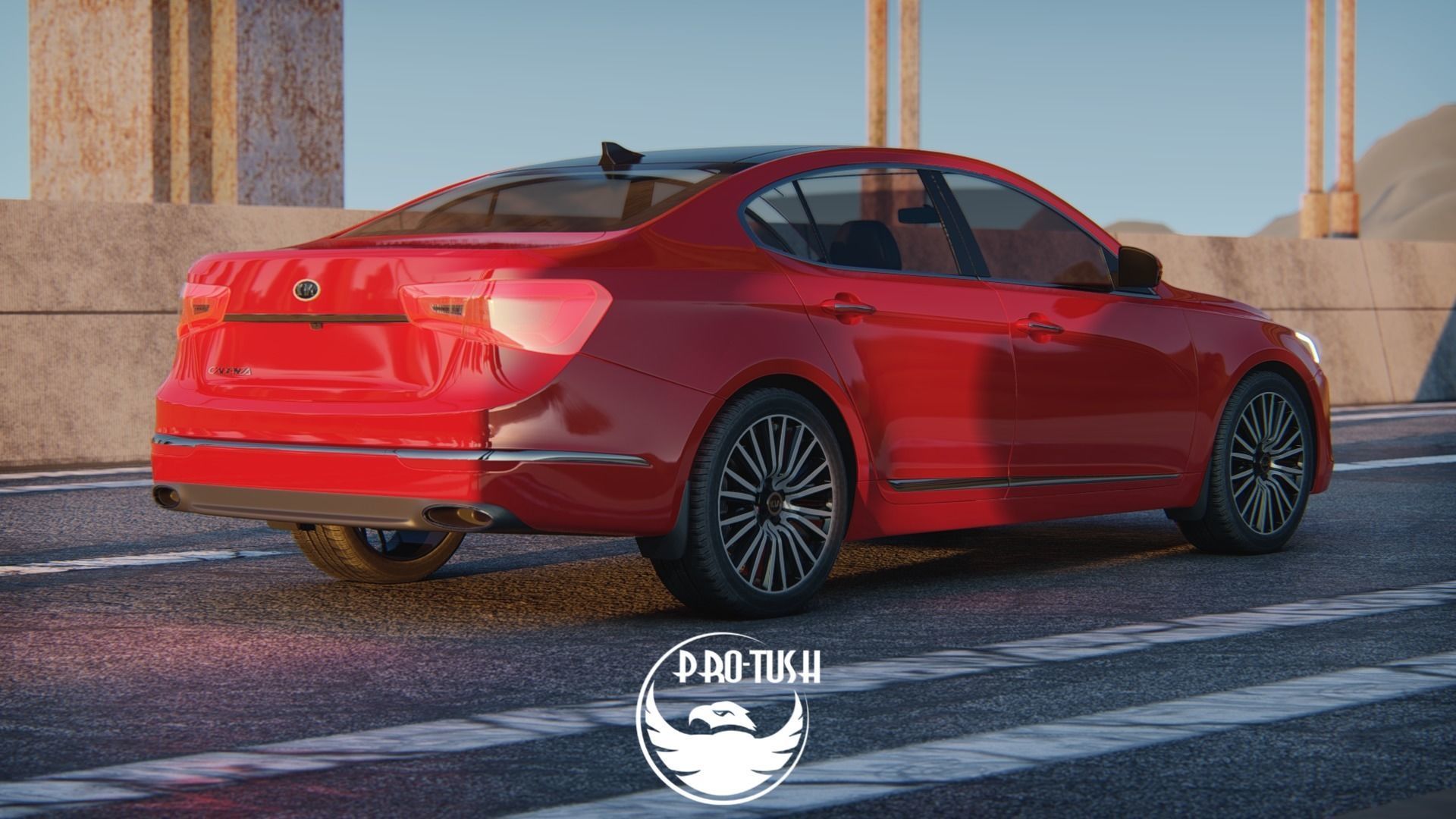 Kia Cadenza 2014  High  Quality Exterior 3D Model  3D model_12