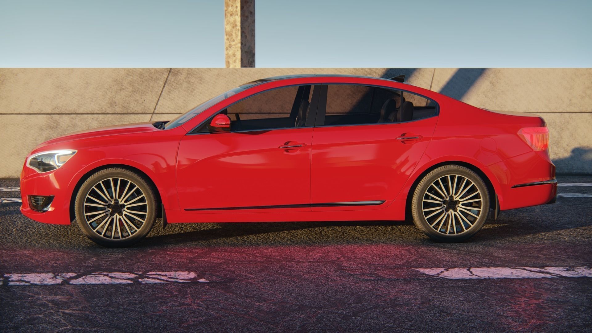 Kia Cadenza 2014  High  Quality Exterior 3D Model  3D model_17