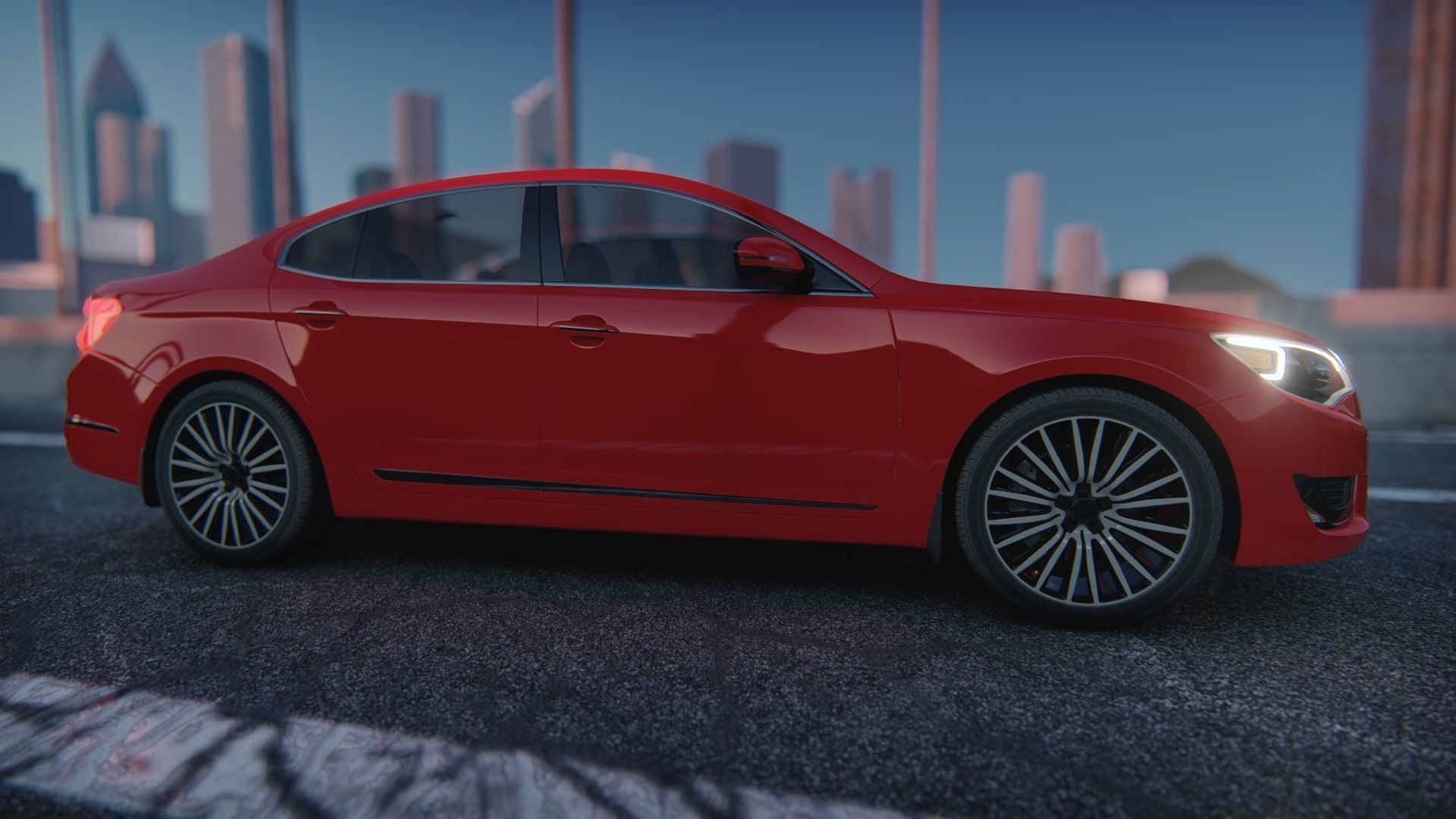 Kia Cadenza 2014  High  Quality Exterior 3D Model  3D model_16
