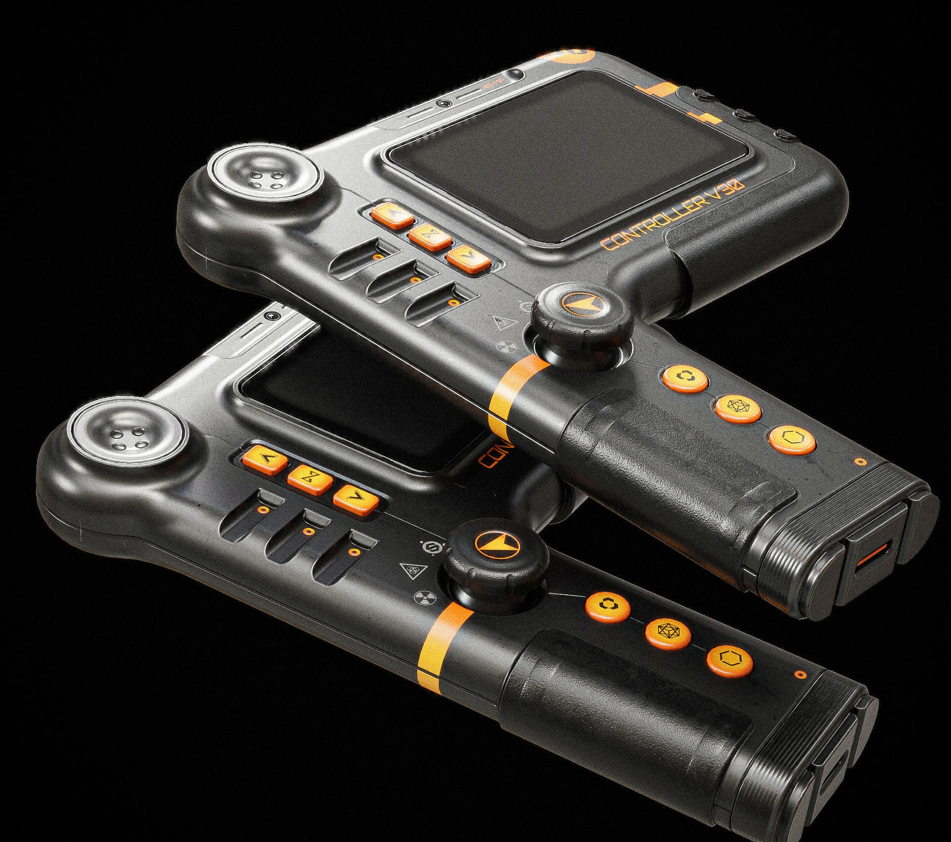 Sci-fi Controller V30 PBR Low-poly 3D model_9