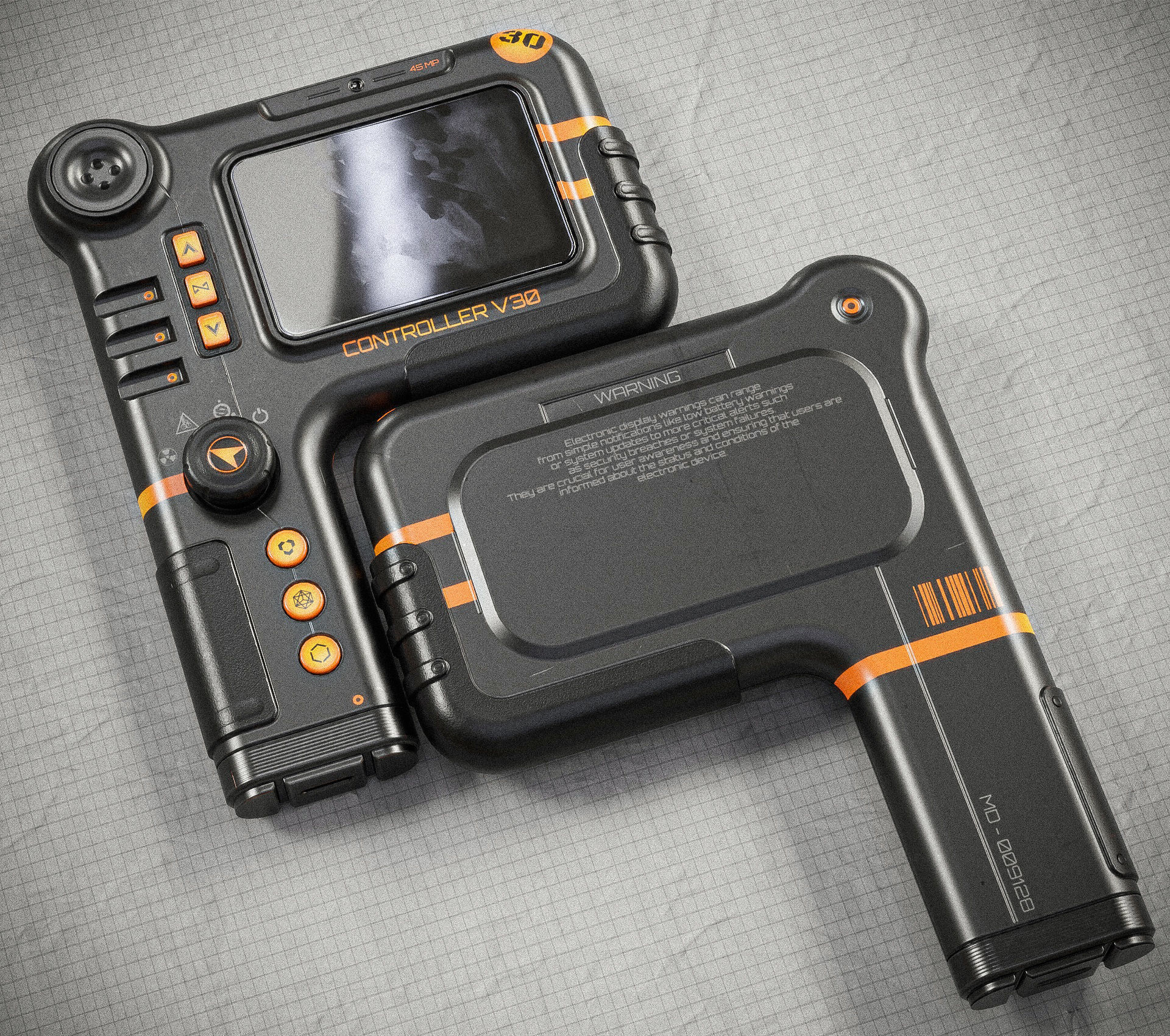 Sci-fi Controller V30 PBR Low-poly 3D model_3