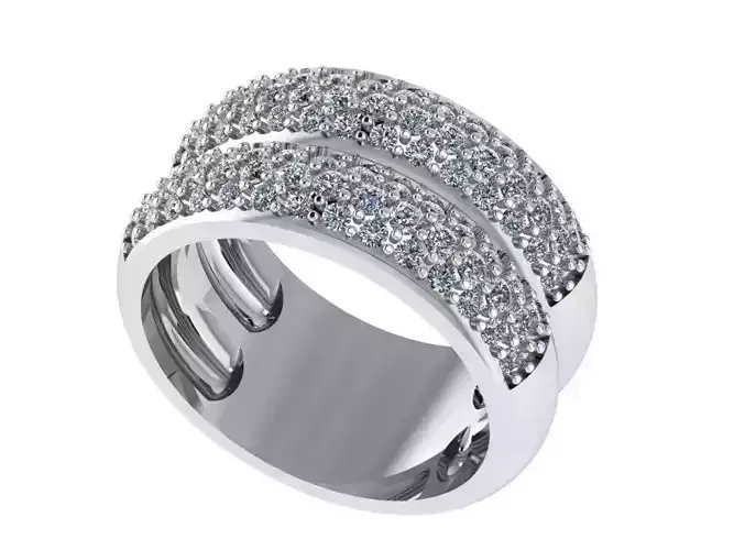 French Pave Ring 0493