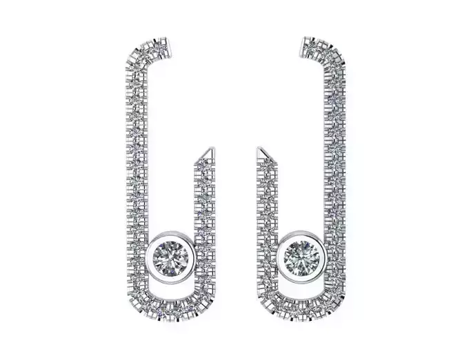 Clip Diamond Earring 0497