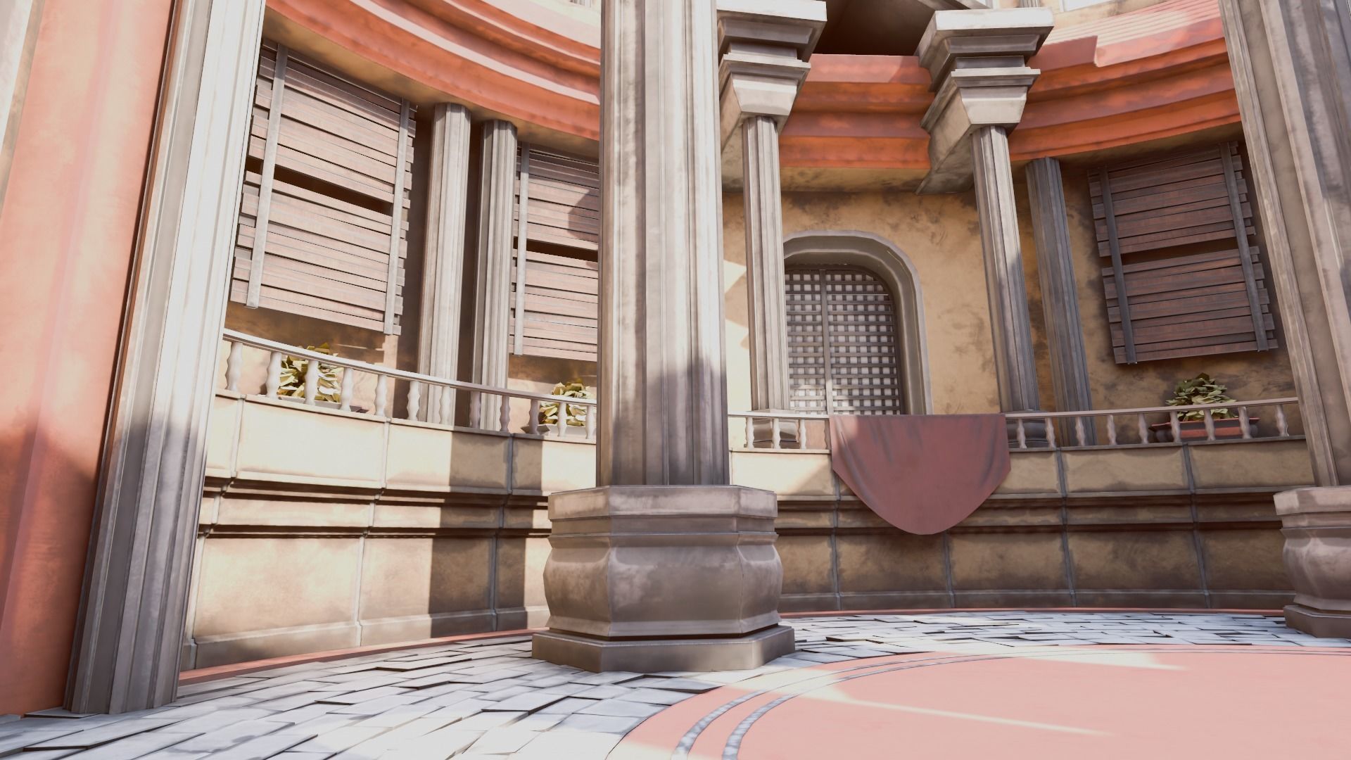 VR Arena Low-poly 3D model_8