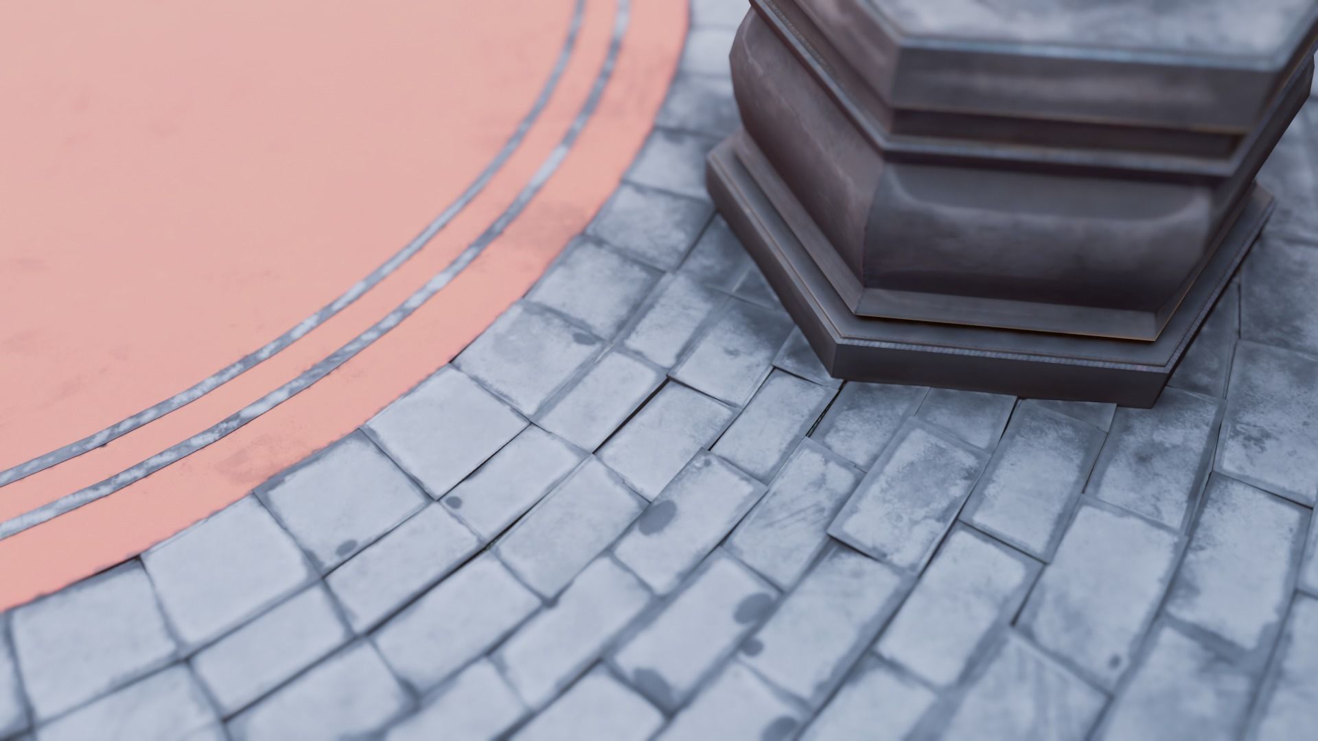 VR Arena Low-poly 3D model_10