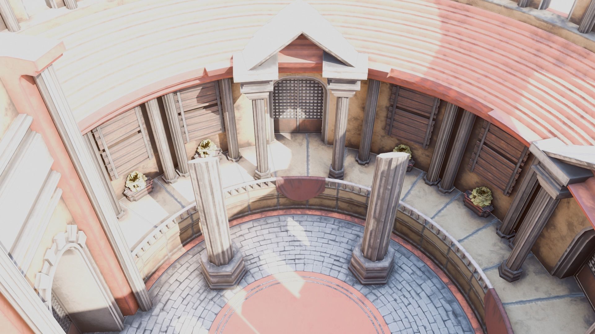 VR Arena Low-poly 3D model_2
