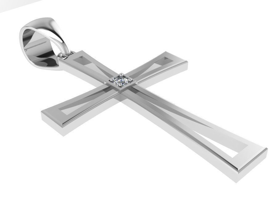 Cross Pendant 0500 3D print model_3