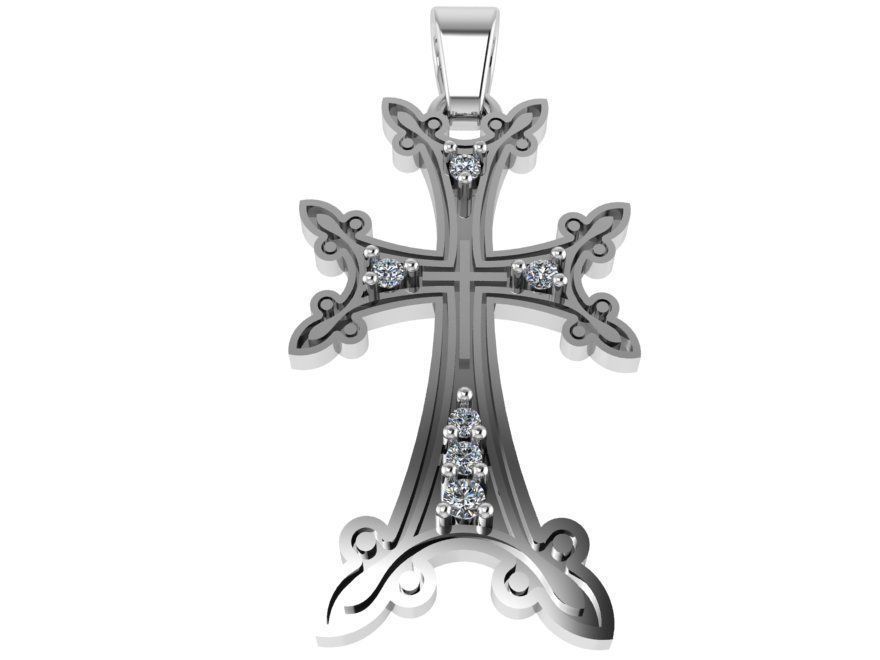 Engraving Cross Pendant 0502 3D print model_2