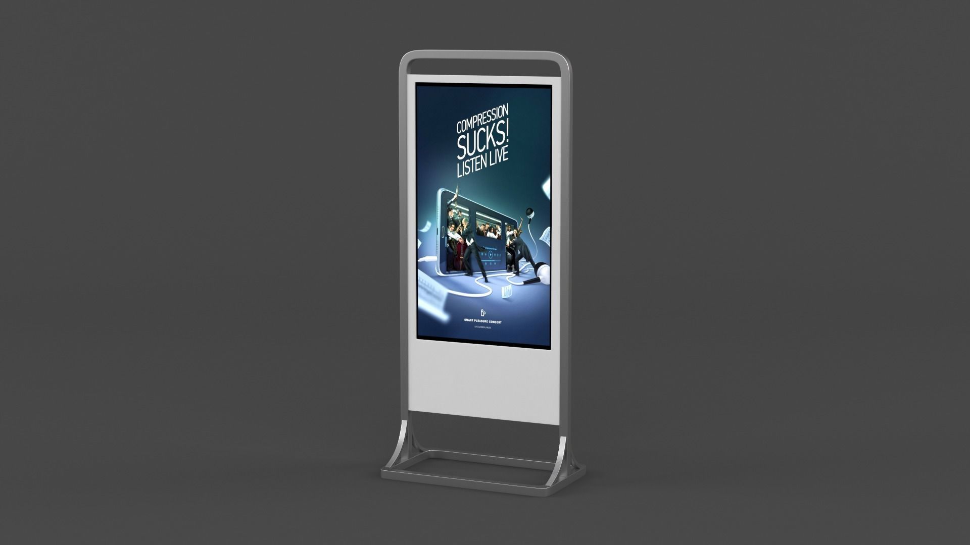 Electronic Kiosk 3D model_2