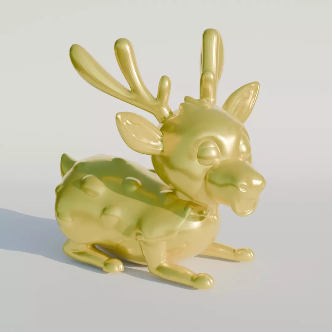 cute Deer 3D Model for Christmas Tree decoration  3D print model_0