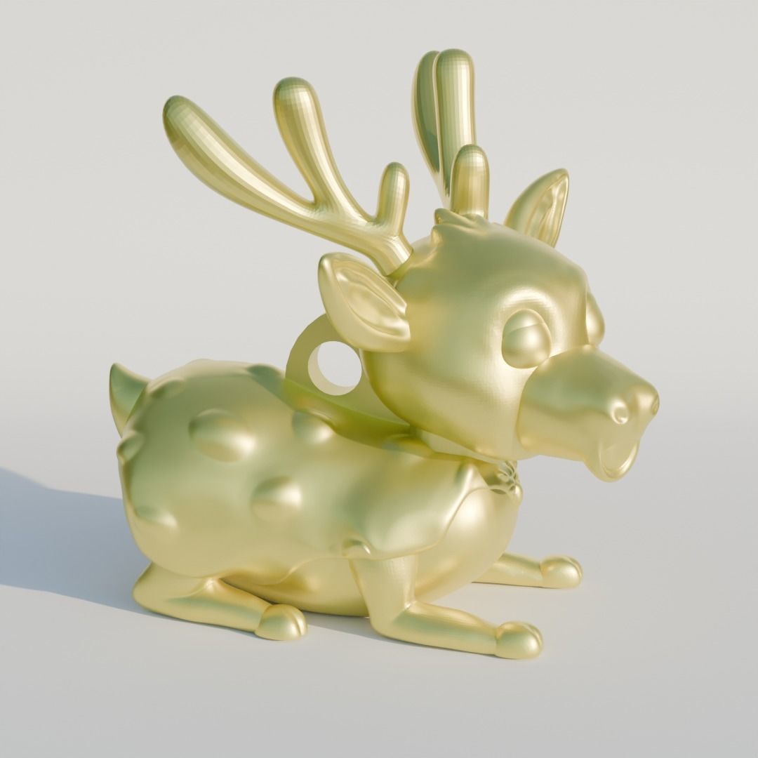 cute Deer 3D Model for Christmas Tree decoration  3D print model_2