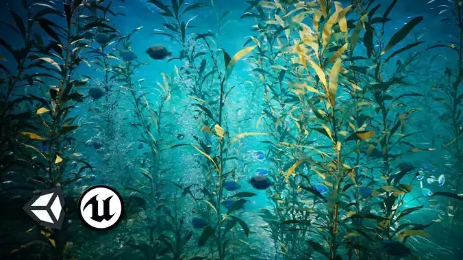 Nature Assets - Ocean Plants Low-poly 3D model