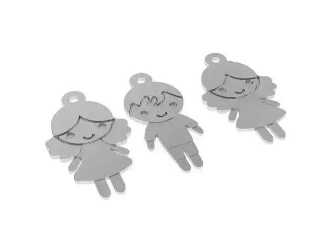 Family Girl Boy Pendant Set 0507