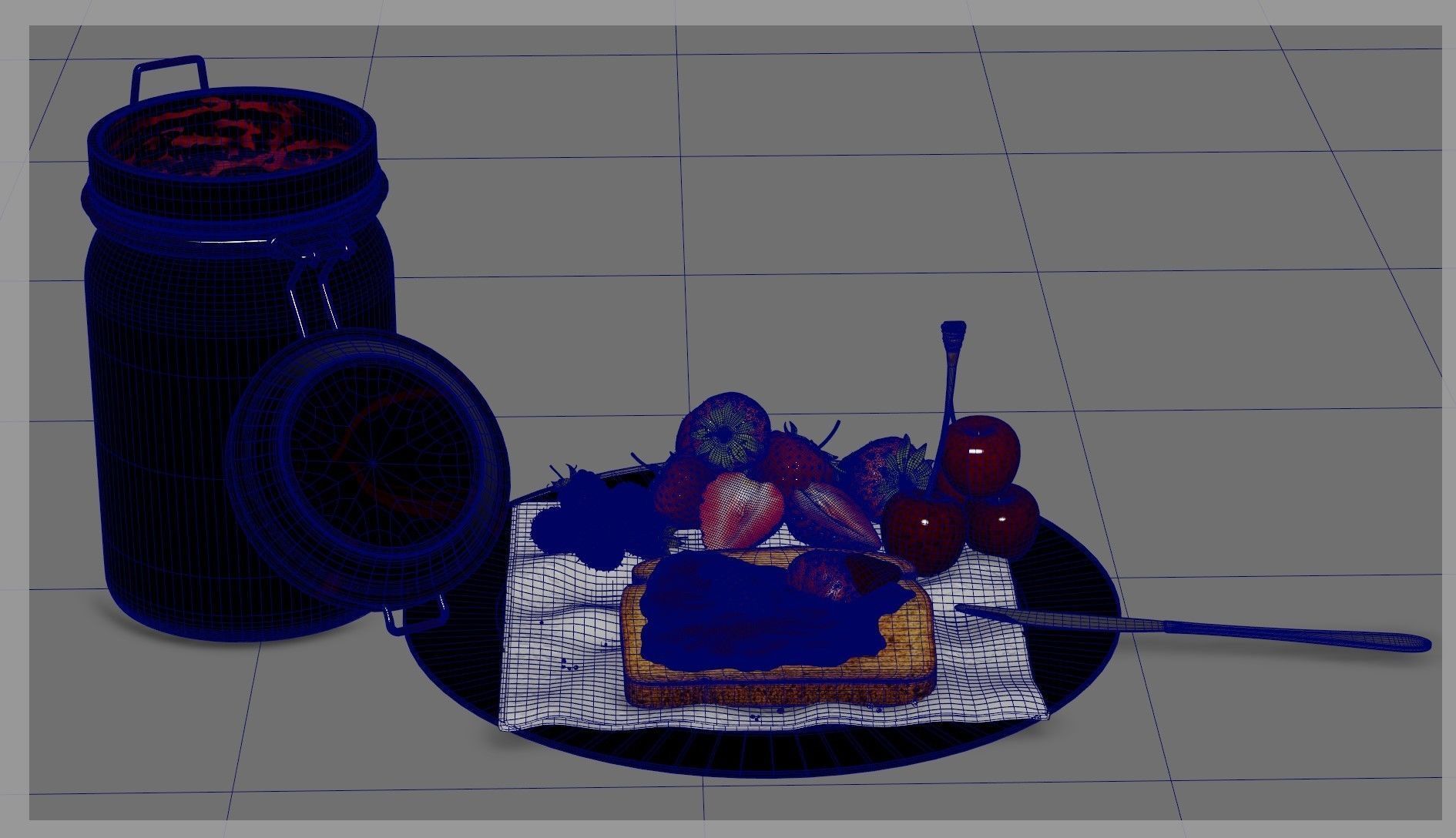 Toasts for the morning  3D model_12