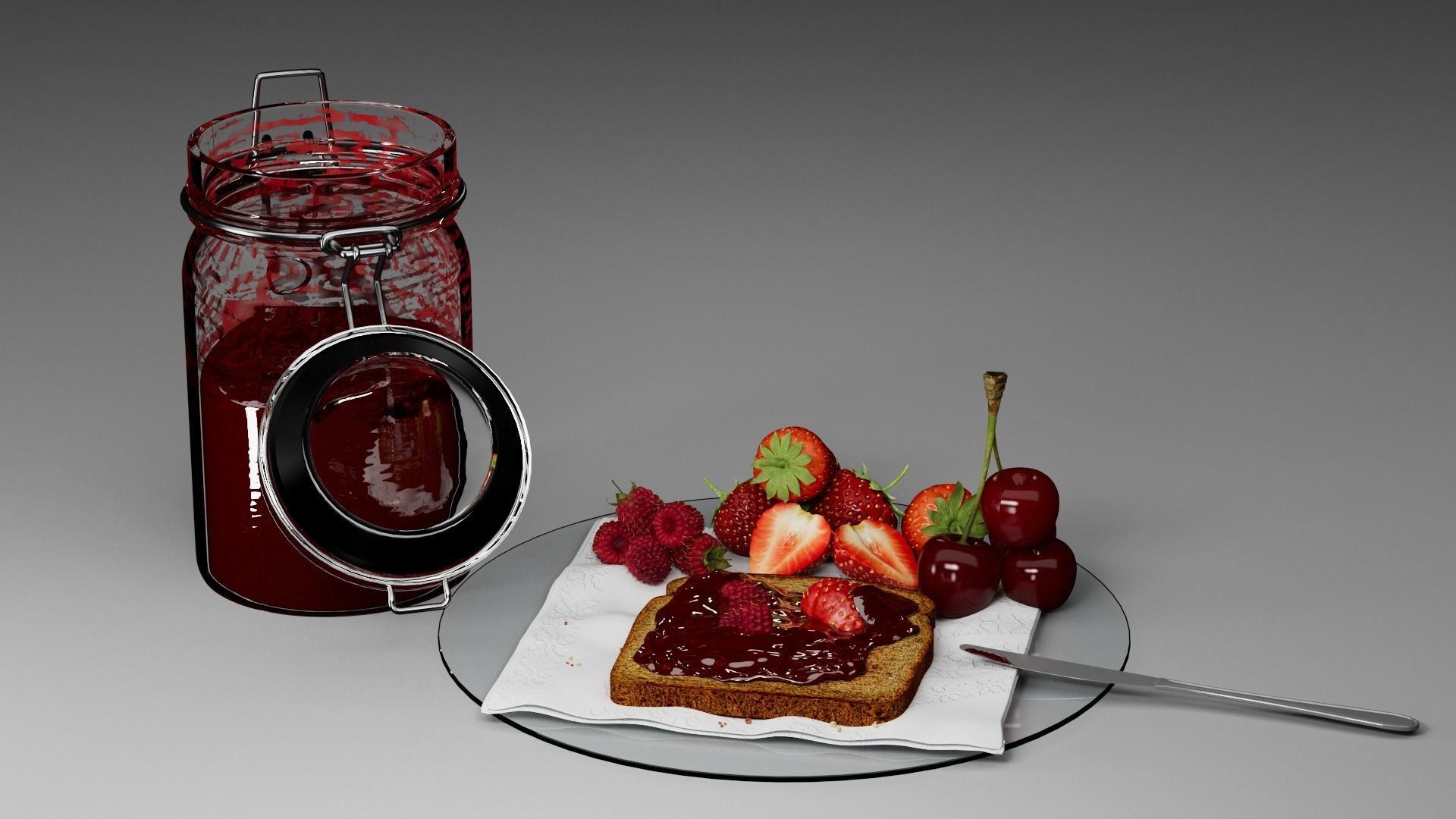 Toasts for the morning  3D model_17