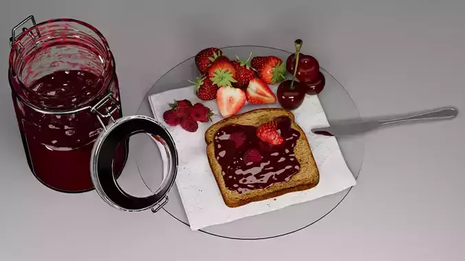 Toasts for the morning  3D model