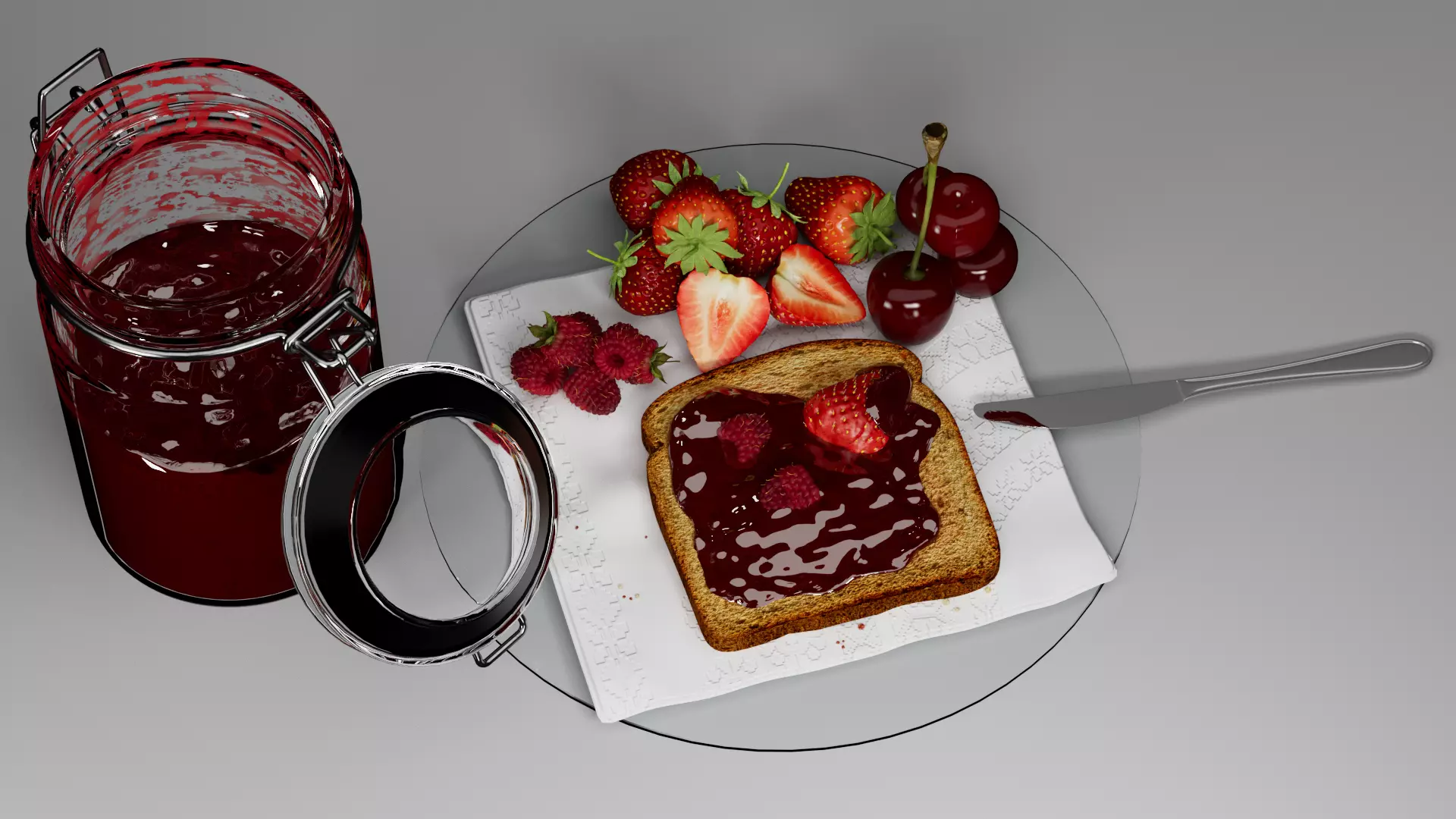 Toasts for the morning  3D model_0