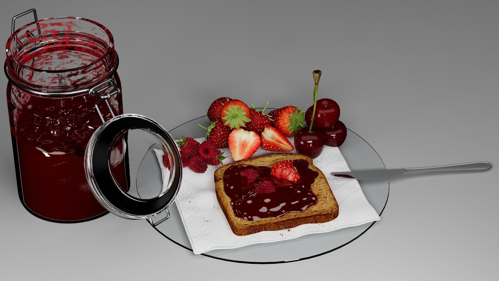 Toasts for the morning  3D model_6