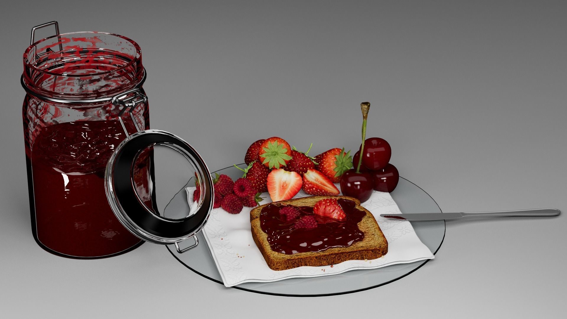 Toasts for the morning  3D model_9