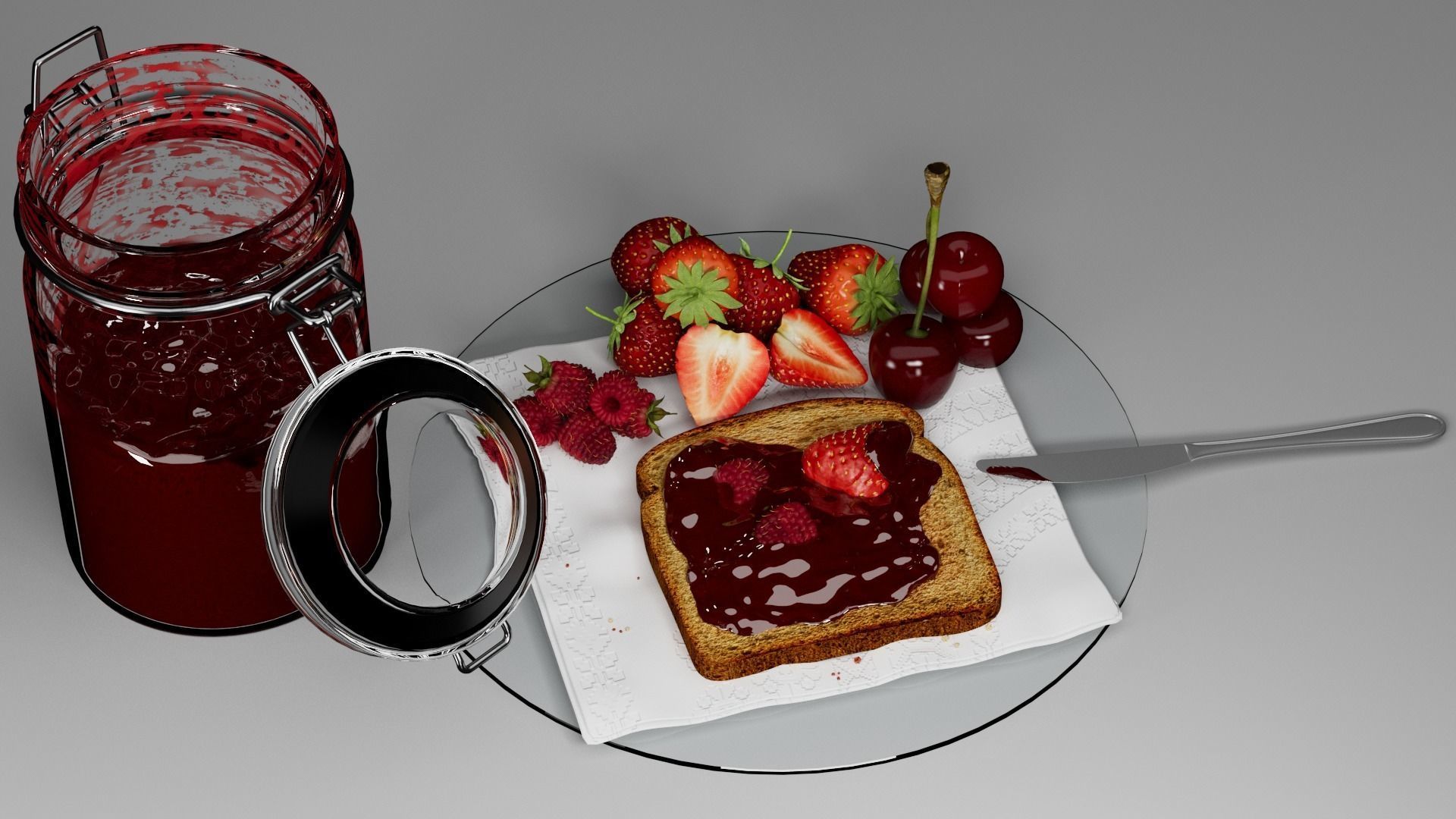 Toasts for the morning  3D model_3