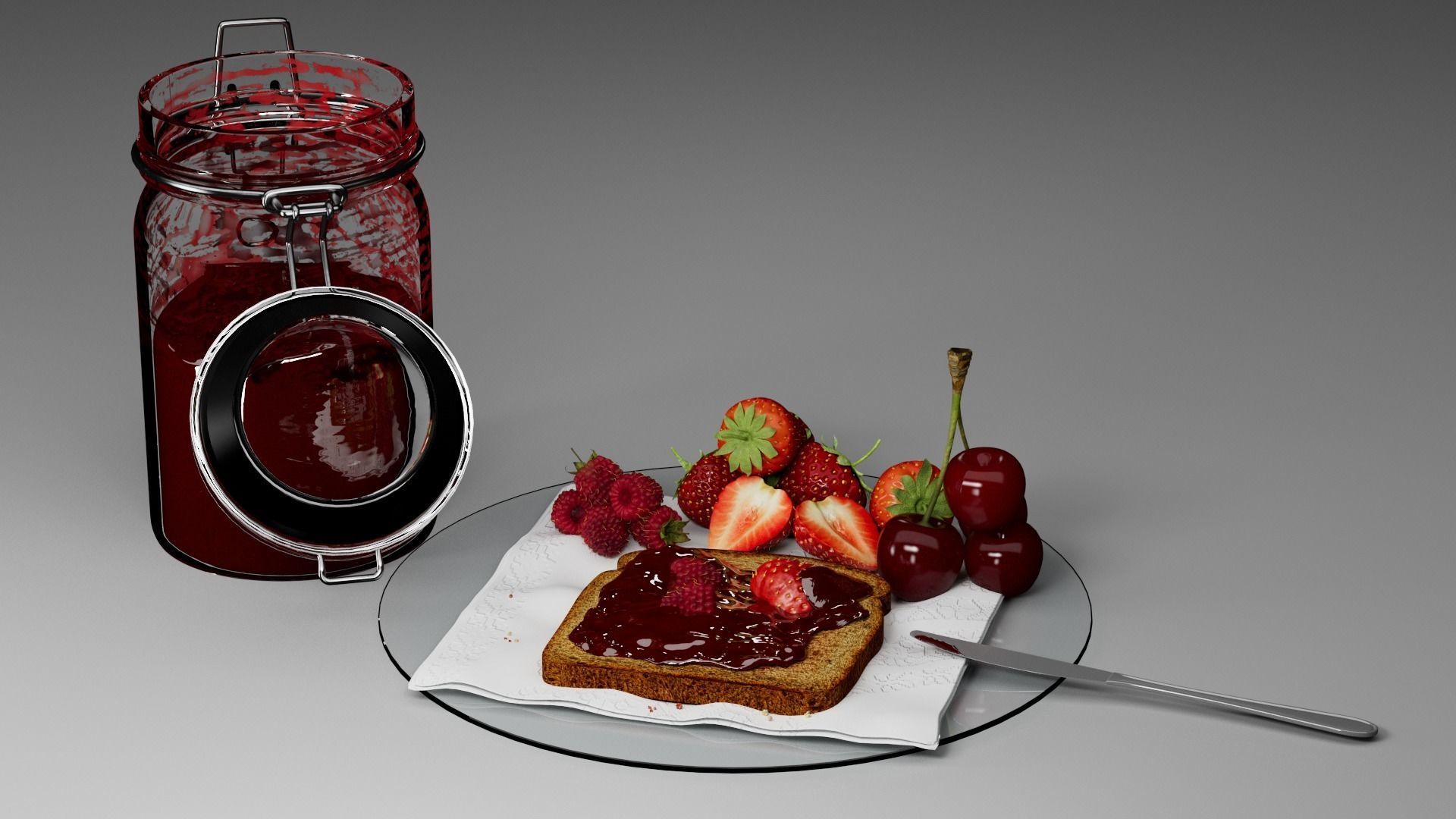 Toasts for the morning  3D model_15