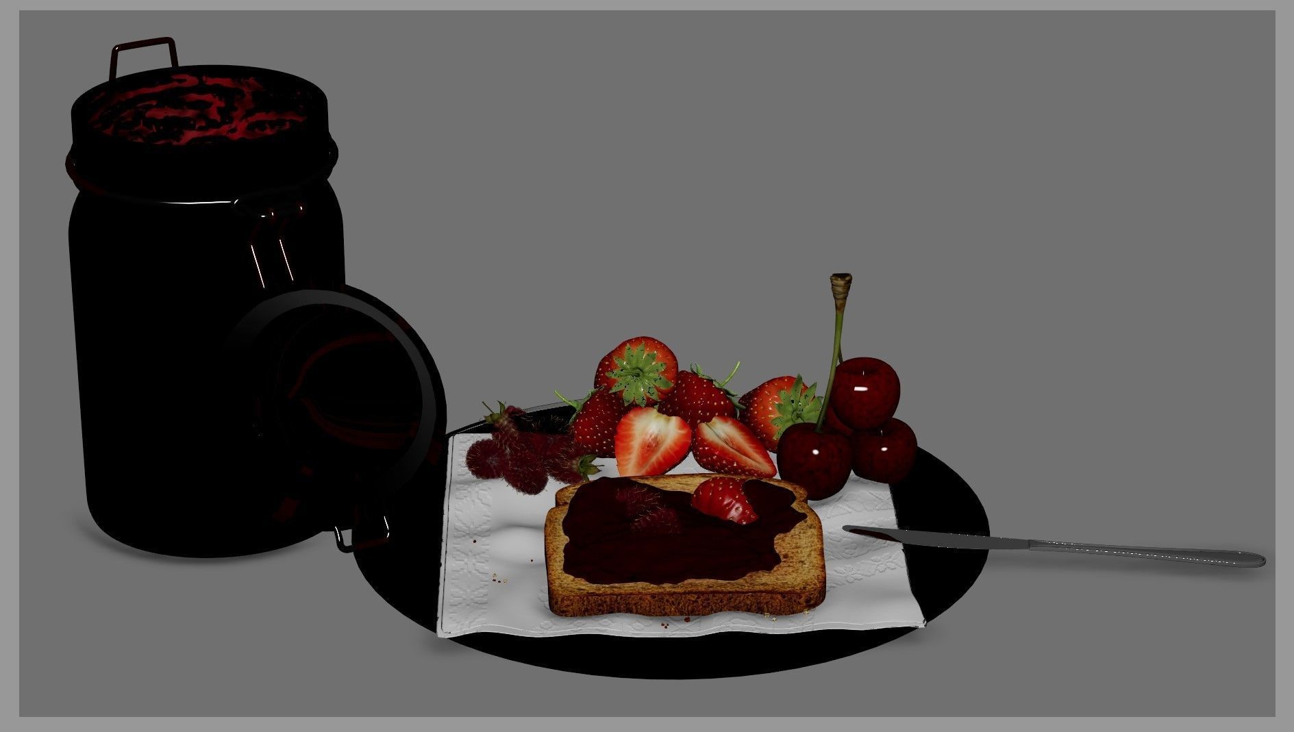 Toasts for the morning  3D model_13