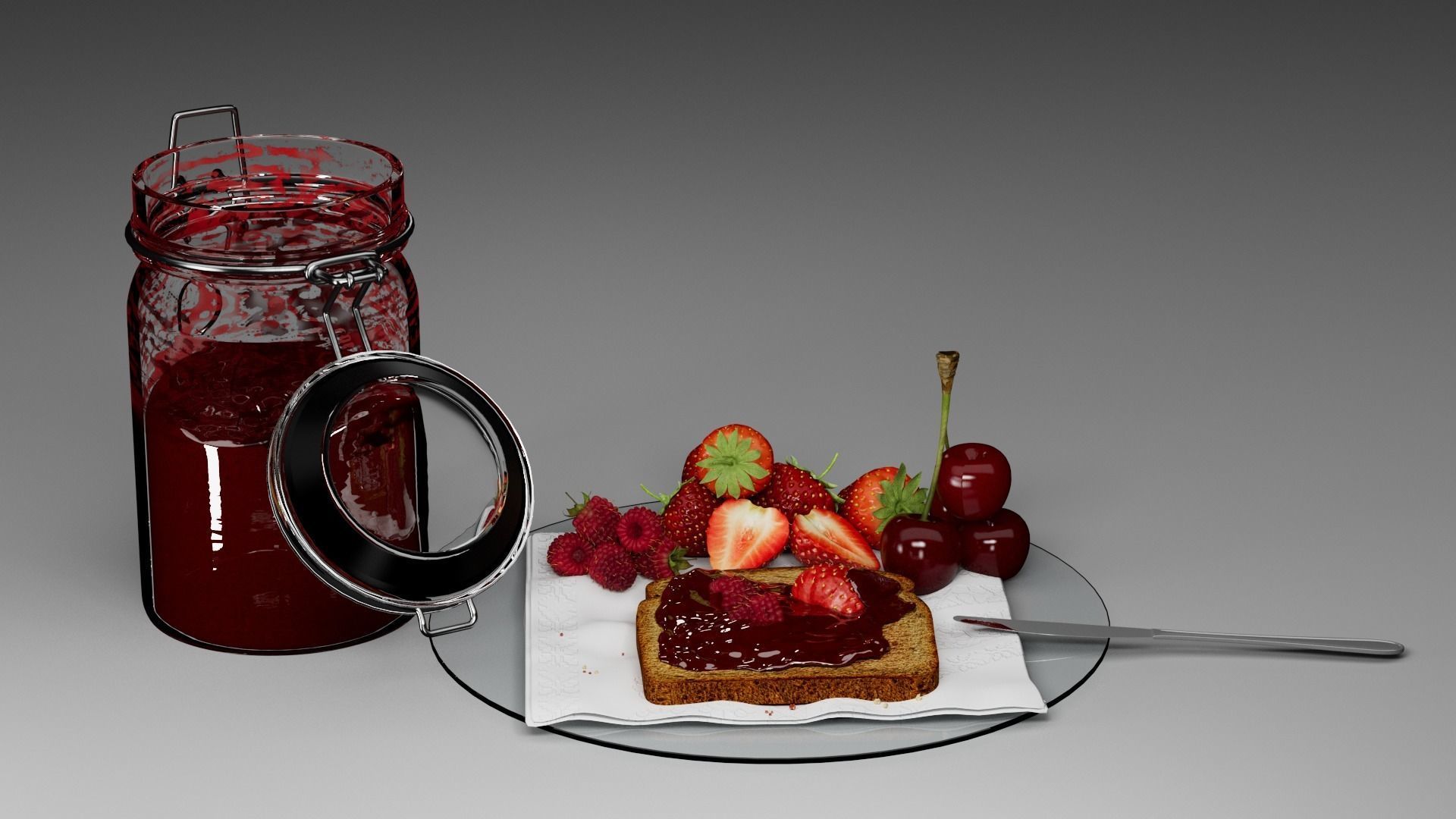 Toasts for the morning  3D model_18