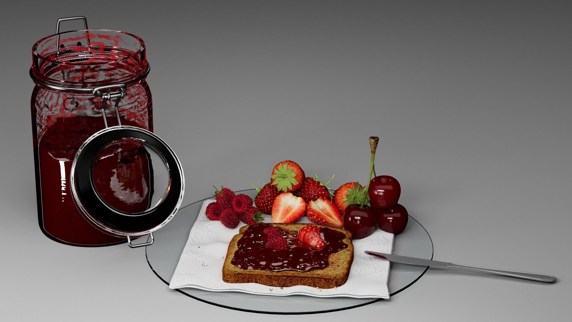 Toasts for the morning  3D model_14