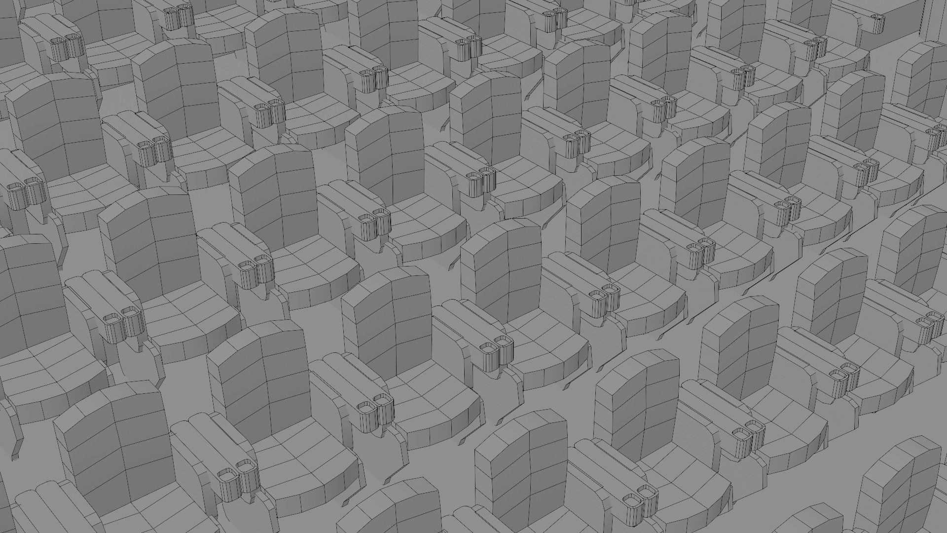 VR Cinema Low-poly 3D model_17