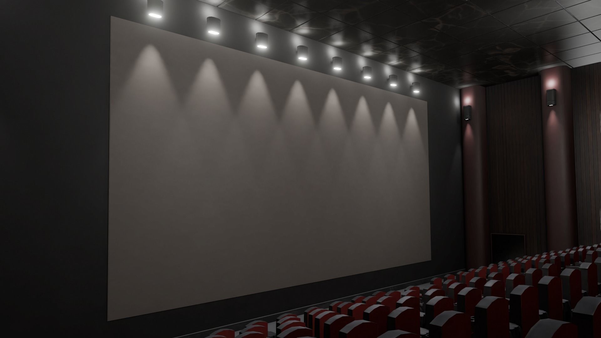 VR Cinema Low-poly 3D model_11