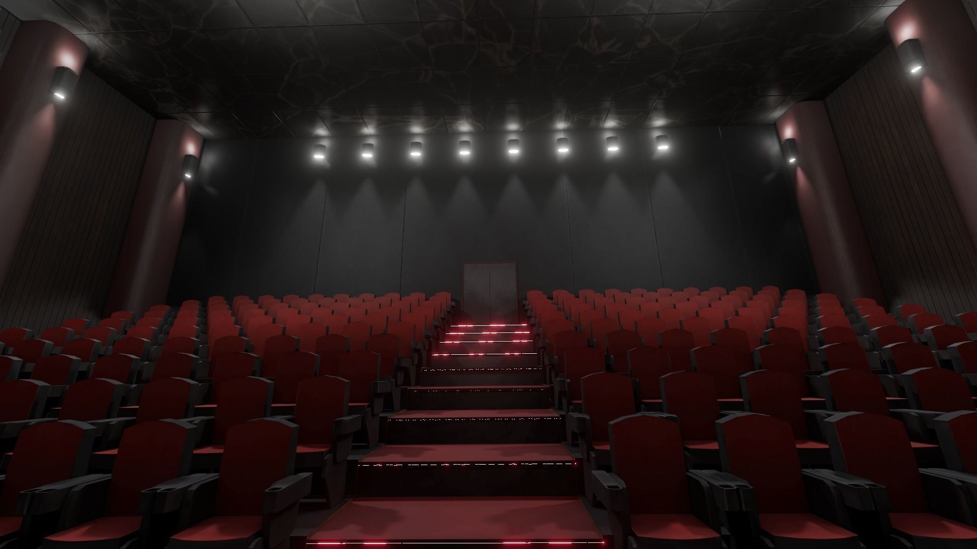 VR Cinema Low-poly 3D model_3