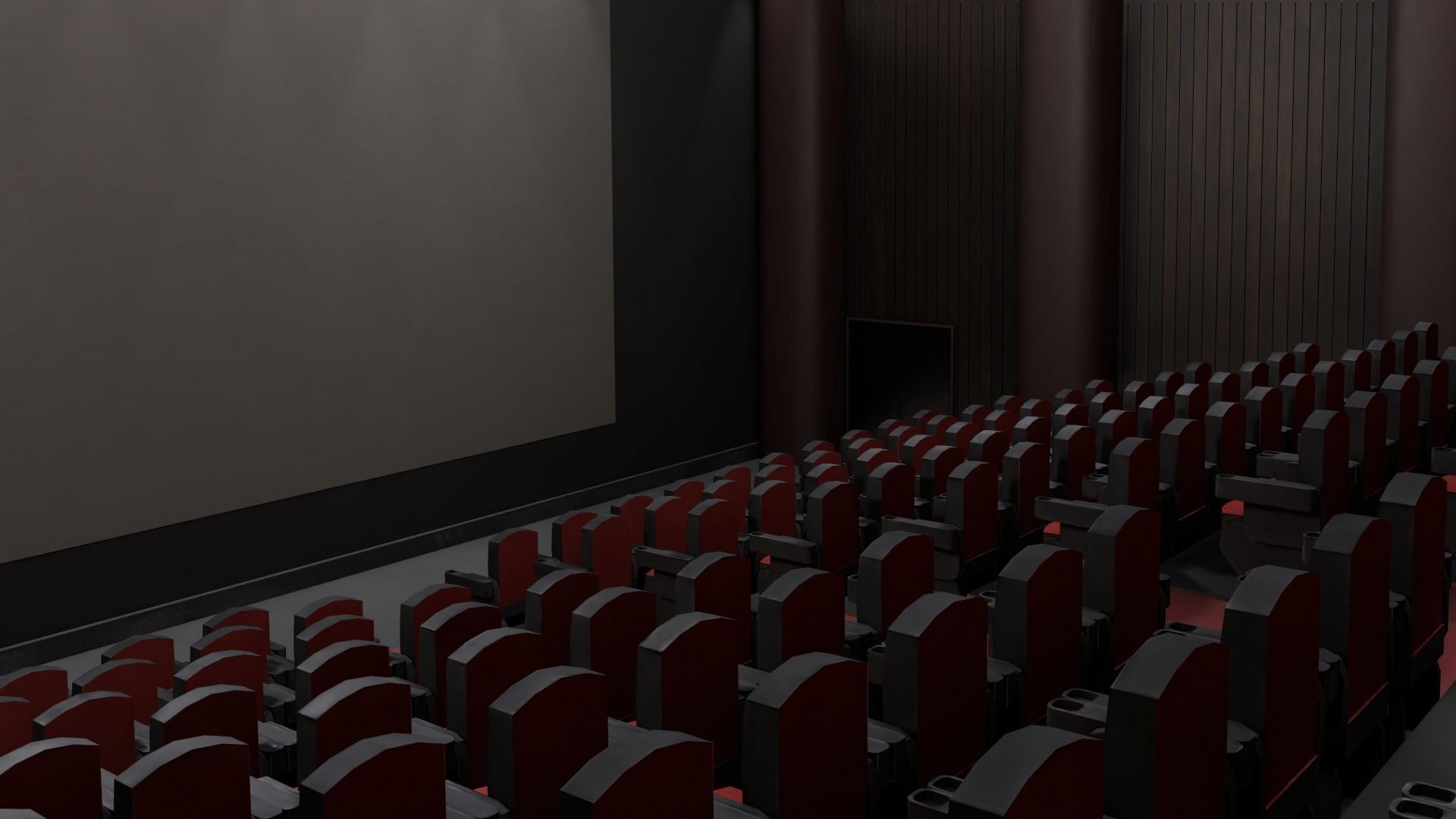 VR Cinema Low-poly 3D model_6