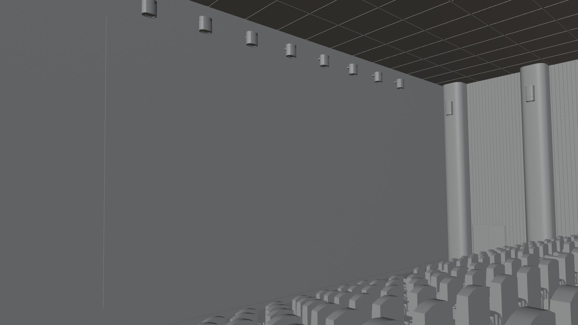 VR Cinema Low-poly 3D model_15