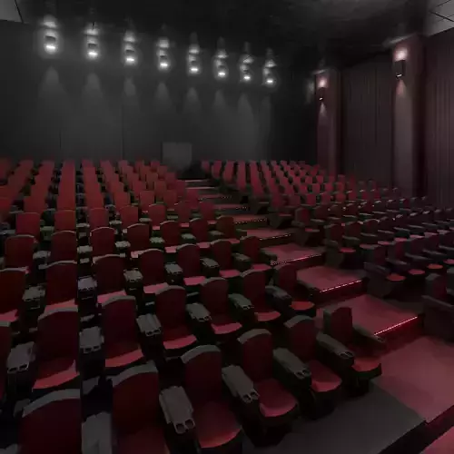 VR Cinema Low-poly 3D model